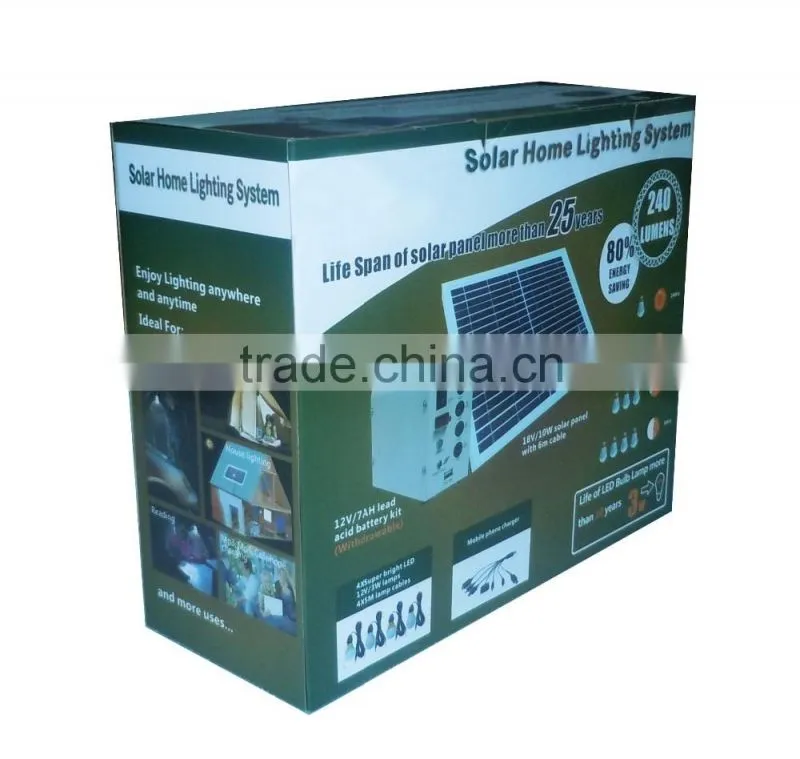 10W solar lighting kits For Home Use and outdoor activities