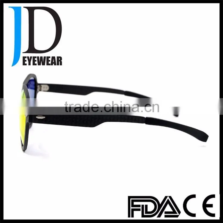 Latest Fashion Flat Top Aviator Carbon Fiber Sunglasses