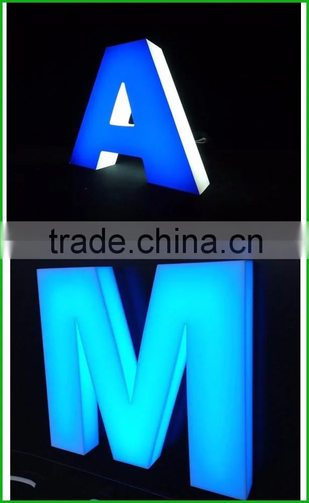 High illuminate 3D Channel Letter Alphabet With Full Acrylic