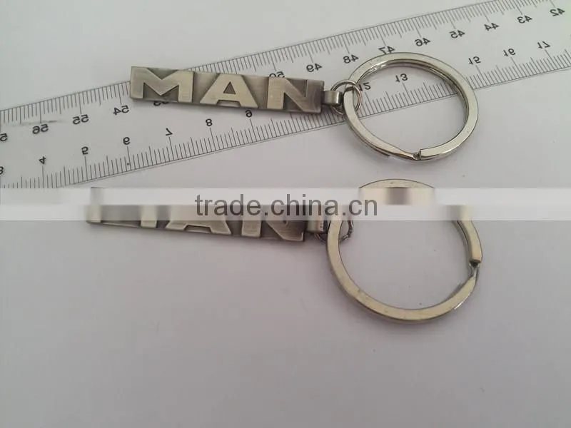 antique black promotional key tag with company logo