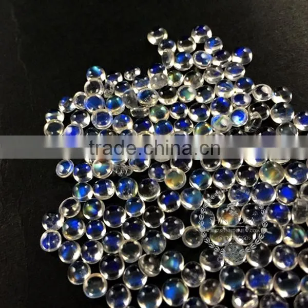 4-4.5mm round tiny moonstone rainbow color semi precious loose stone gemstone diy ring earrings pendant charm cabochon 4110117