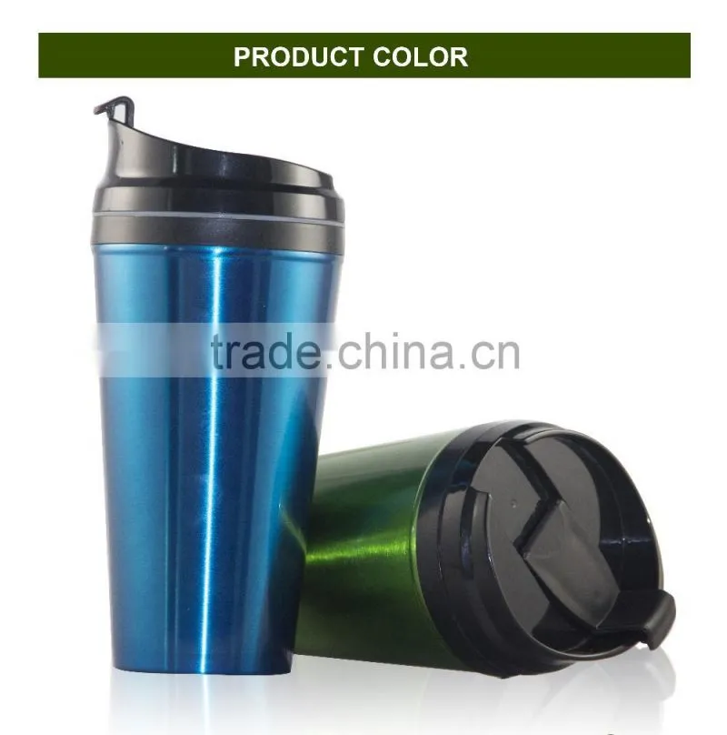 Direct Manufacturer 16oz double wall stainless steel travel mug with lid