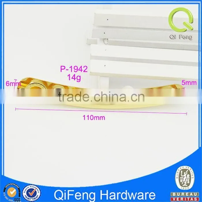 F-1942 bag handle for accessory half round flower shape gold color