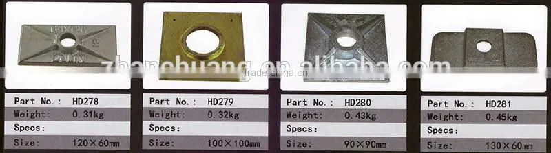 Scaffolding Pressed Steel Base Plate