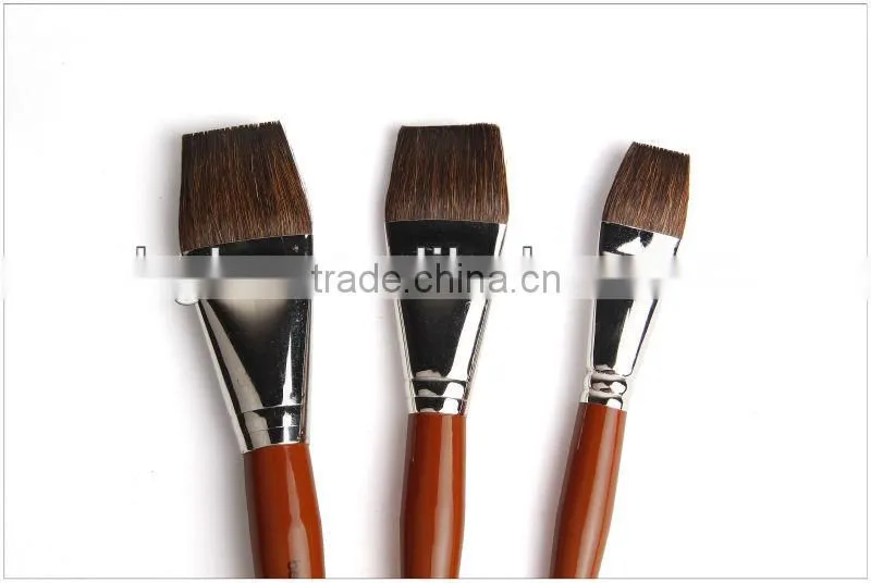 in stock BGN-236 Bergino master professional high qualitty flat shape hose fetlock hair artist brush