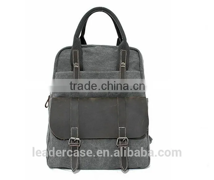 Vintage college laptop canvas backpack bags