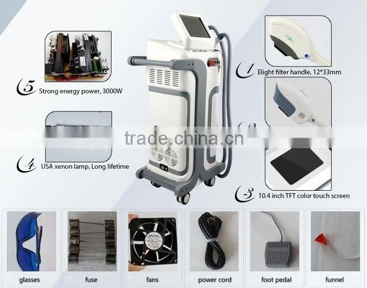 latest beauty equipmentipl shr laser hair removal machines shr ipl hair removal for sale with two handles