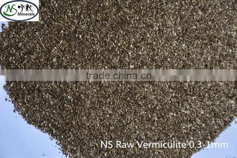 0.3-1mm raw/unexpanded/expanded Vermiculite for Refractory materials, Fireproof, Fireplace