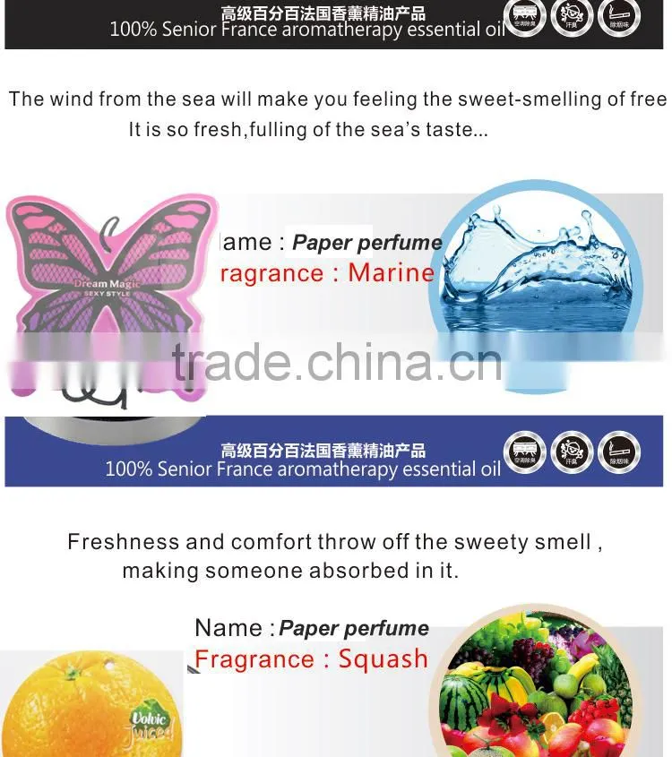 Promo souvenir custom paper air freshener for car