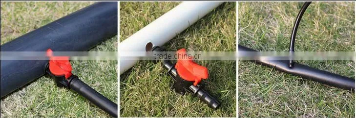 drip tape fittings Mini Valve male thread Fitting Joiner for drip tape irrigation