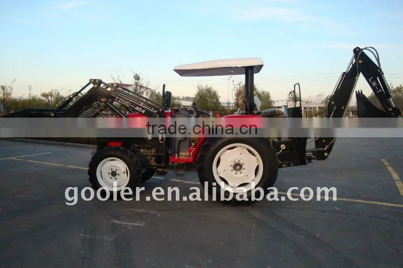 Tractor, lawn tractor 55HP, 4x4, DQ554 with 3 point hitch backhoe,farm tractor front end loaders