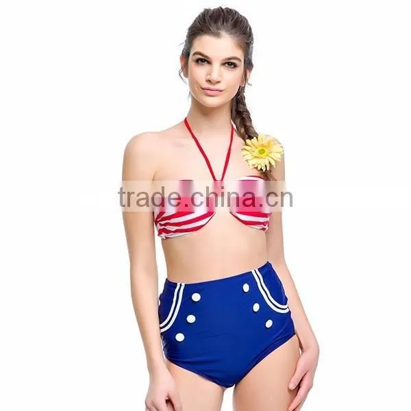 high waist fashion bathing wear 2017