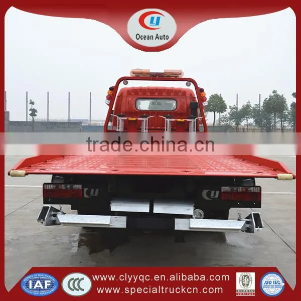 Dongfeng dlk flat wrecker truck 4X2 tow truck for sale