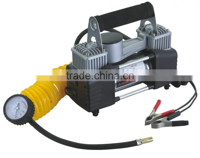 12v double portable air compressor tire inflator air pump