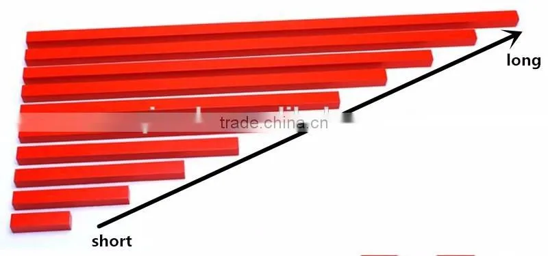 Baby toy Preschool Montessori sensorial aids wooden red stick in China