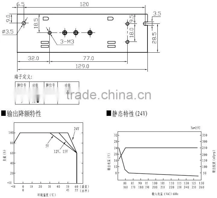 YUMO S-35 5-34V 35W Single output High efficiency power supply Switching Power Supply
