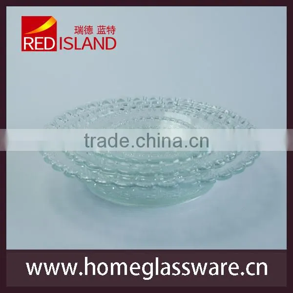 2015 New designed cheap wholesale clear glass plates