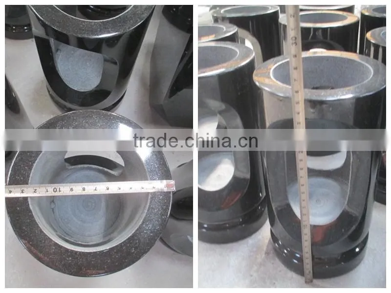 Shan'xi black granite stone lattern for gravestone