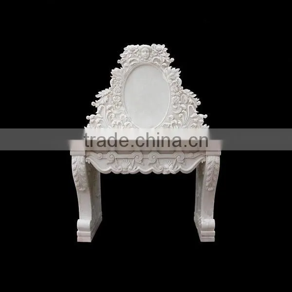 Elegant Marble Bathroom Vanity with Girl Statue
