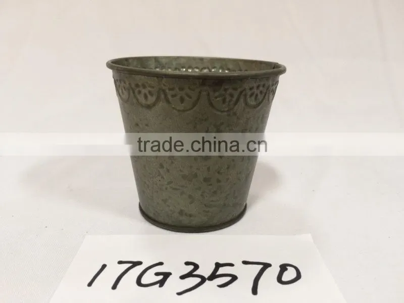 china special design grey little house shape garden metal flower pot planters