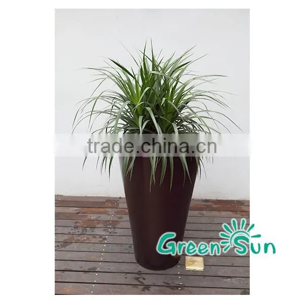 Plastic indoor flower gardening pots with water level indicator