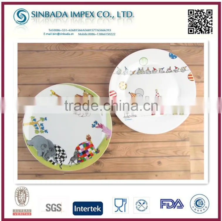 porcelain type plates as party decoration christmas