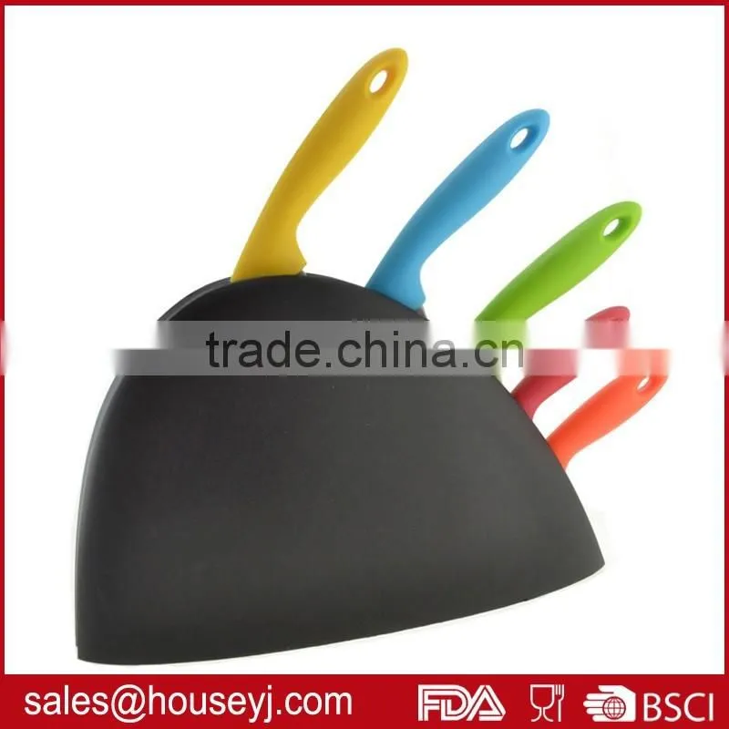 5 pieces stainless steel kitchen knife set with knife block knife holder