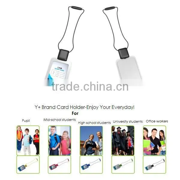 Fleixble elastic high quality id card holder for office working
