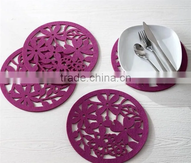 houseware felt coasters/wool felt coasters/nonwoven fabric coasters