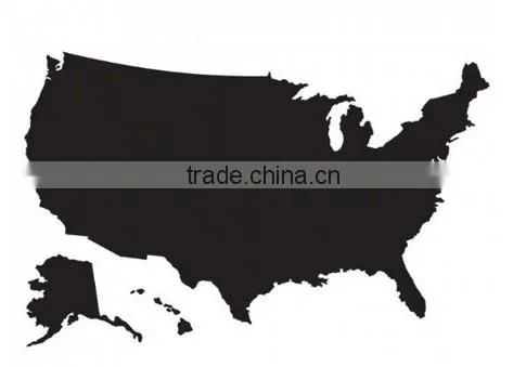 US Map Peel-n-Stick Chalk Textured Vinyl Wall Decals