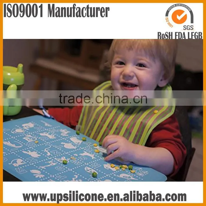 food grade high quality easy wipe clean cute silicone placemats silicone baby meal mat
