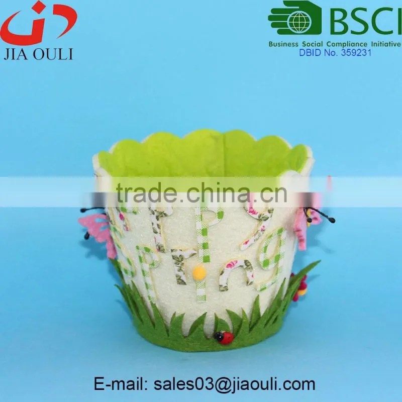 BSCI Audit Factory Non-woven fabric flower pot, decoration cheap flower pots