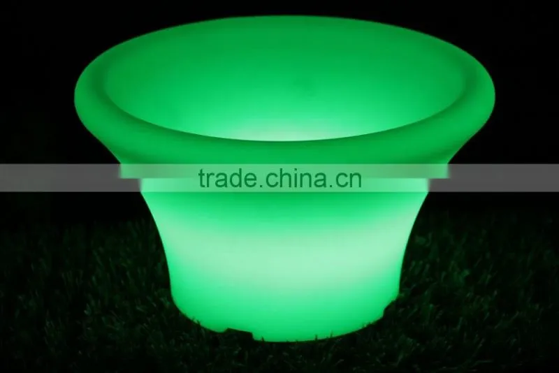 modern design LED furniture, led plastic flower pot, wedding luminous flower pot