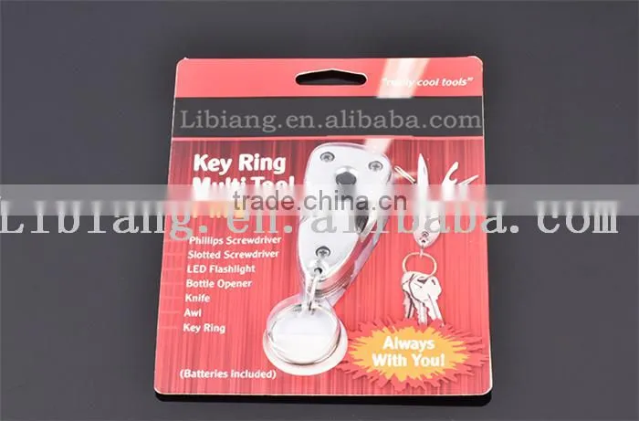 Creative outdoor present 7-in-1Portable Multi-Tool Key Ring