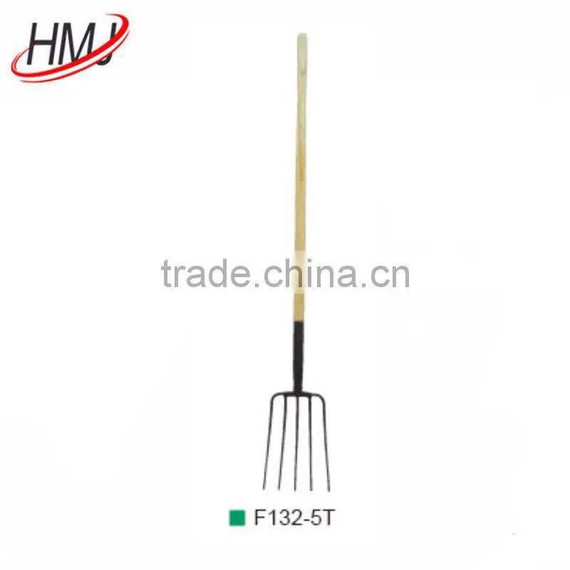 Wholesale more teeth steel fork with handle