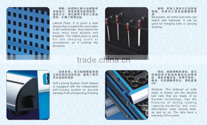 Tool carts with 7 drawers