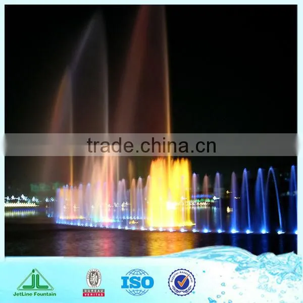 Glass water wall fountain, with digital logo or light