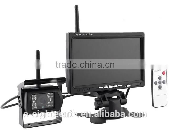 2016 Wireless HD 7" Monitor Car Rear View Reverse Camera for Truck Trailer 2x Antenna