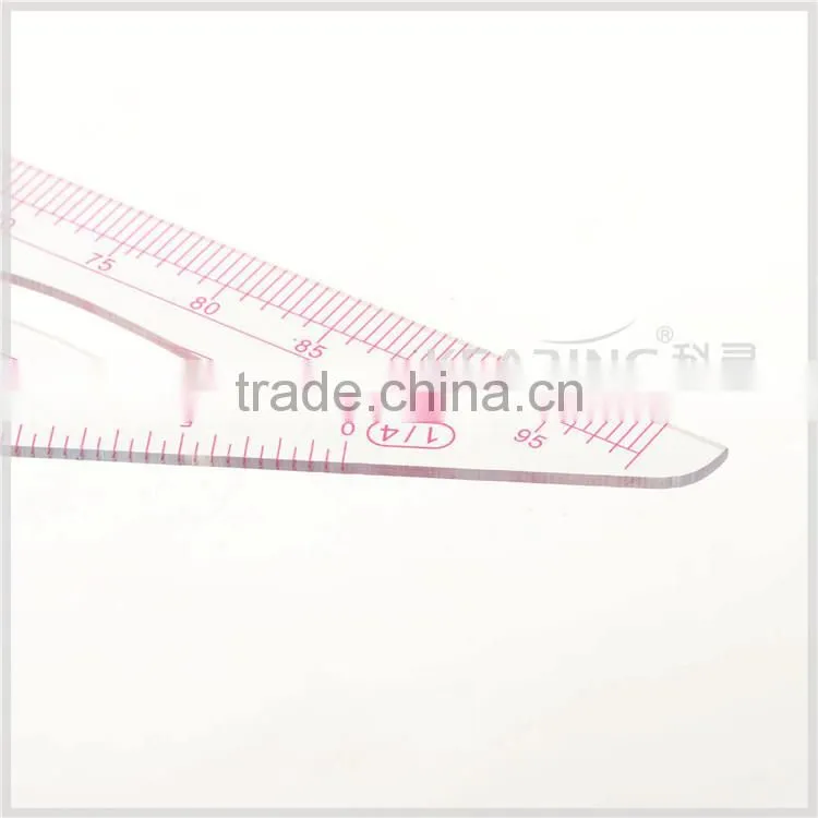 Kearing Luxury plastic Rulers with sandwich line scale rulers 1/4,1/5 #8545