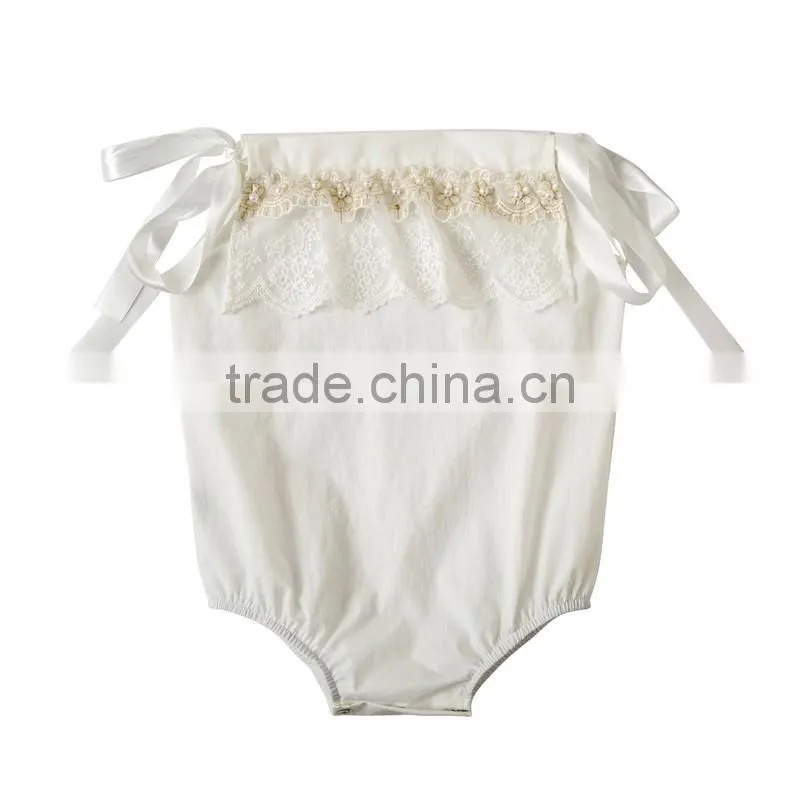 Comfortable baby romper summer new design baby girl boutique lace romper cute infant and toddler clothing