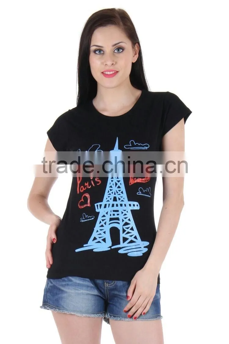 HAODUOYI Summer Woman Fashion O-neck T-shirts Street Style T-shirts Letter Print T-shirts for Wholesale