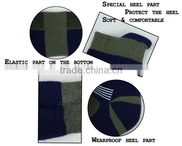 customized functional design coolmax semi-terry sport socks