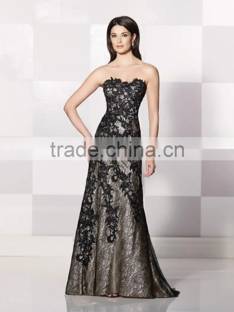 sleeveless one piece patterns of lace evening dress