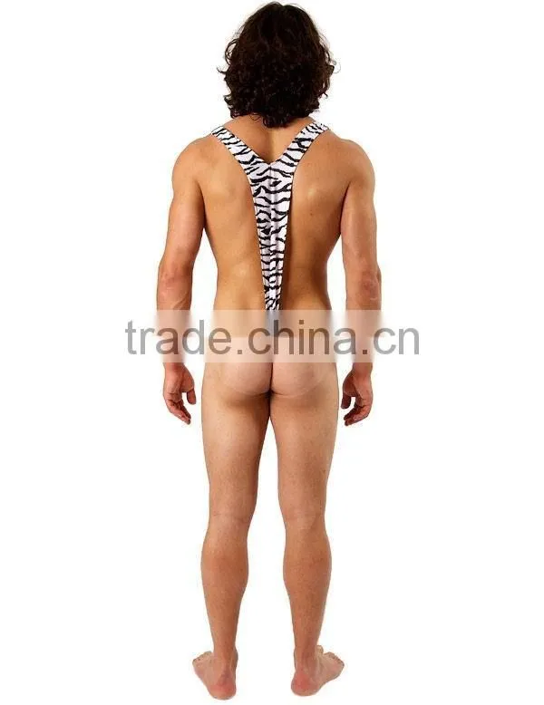Borat Mankini Thong Swimsuit (Zebra Print)