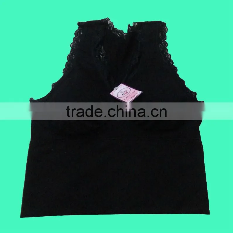 hot girls Seamless black short sport vest