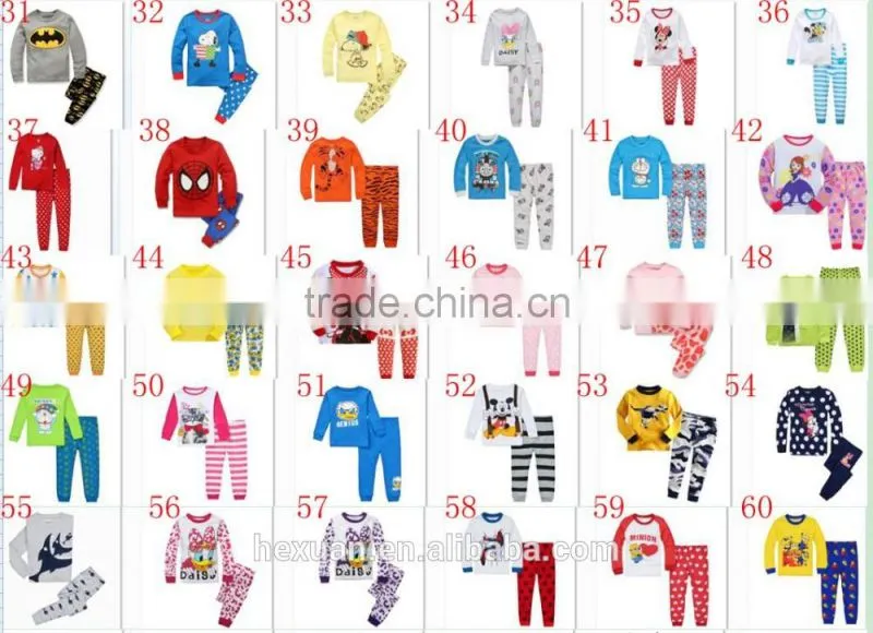 fashion kids cotton pajama sets Customized childrens sleepwear boutique pajamas for kids 31