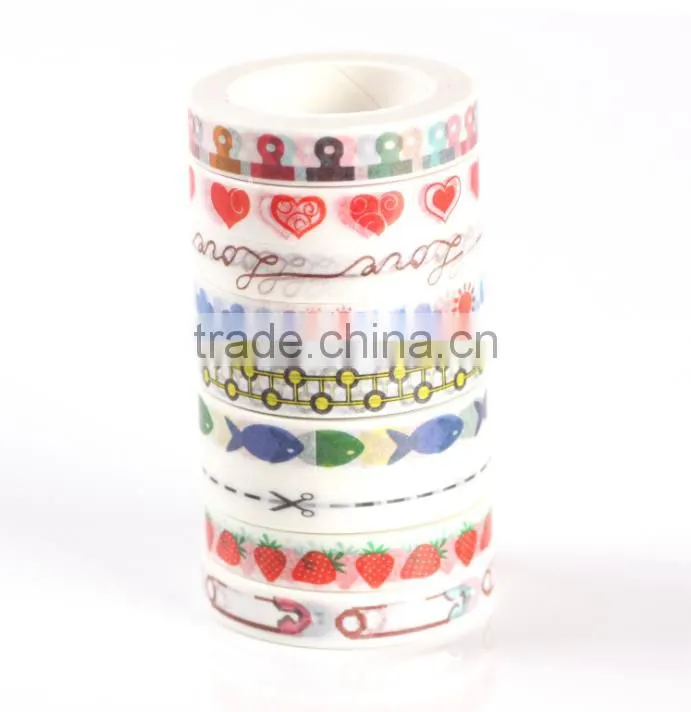 8mm*10m pattern washi tape for planner accessories