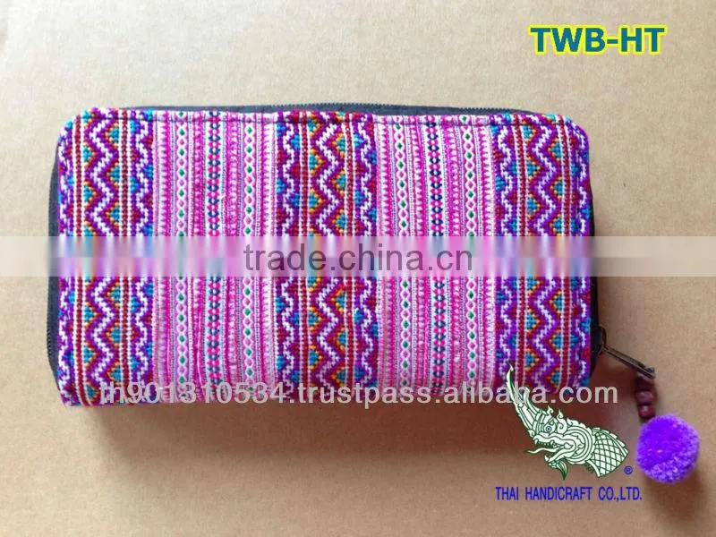 Embroidered HMONG HILL TRIBE Clutch Wallet Coin Money Bag Purse