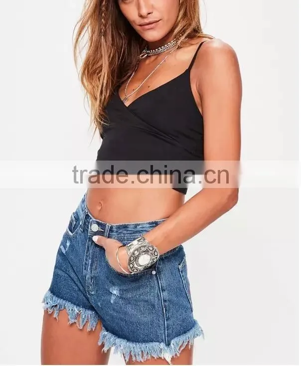 Fashion clothes women denim ripped vintage short pants skinny Jeans shorts mini pants