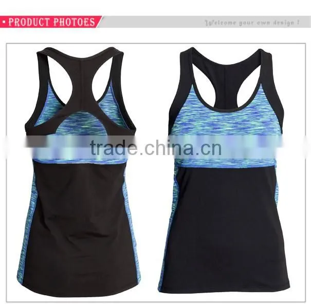 OEM Nylon lycra Women Workout Tank Tops Sexy Fitness Yoga Vest Wholesale